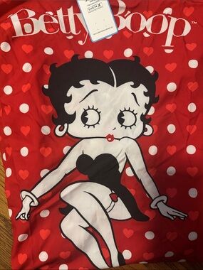 SHEIN Red Betty Boop Polka Dot Robe